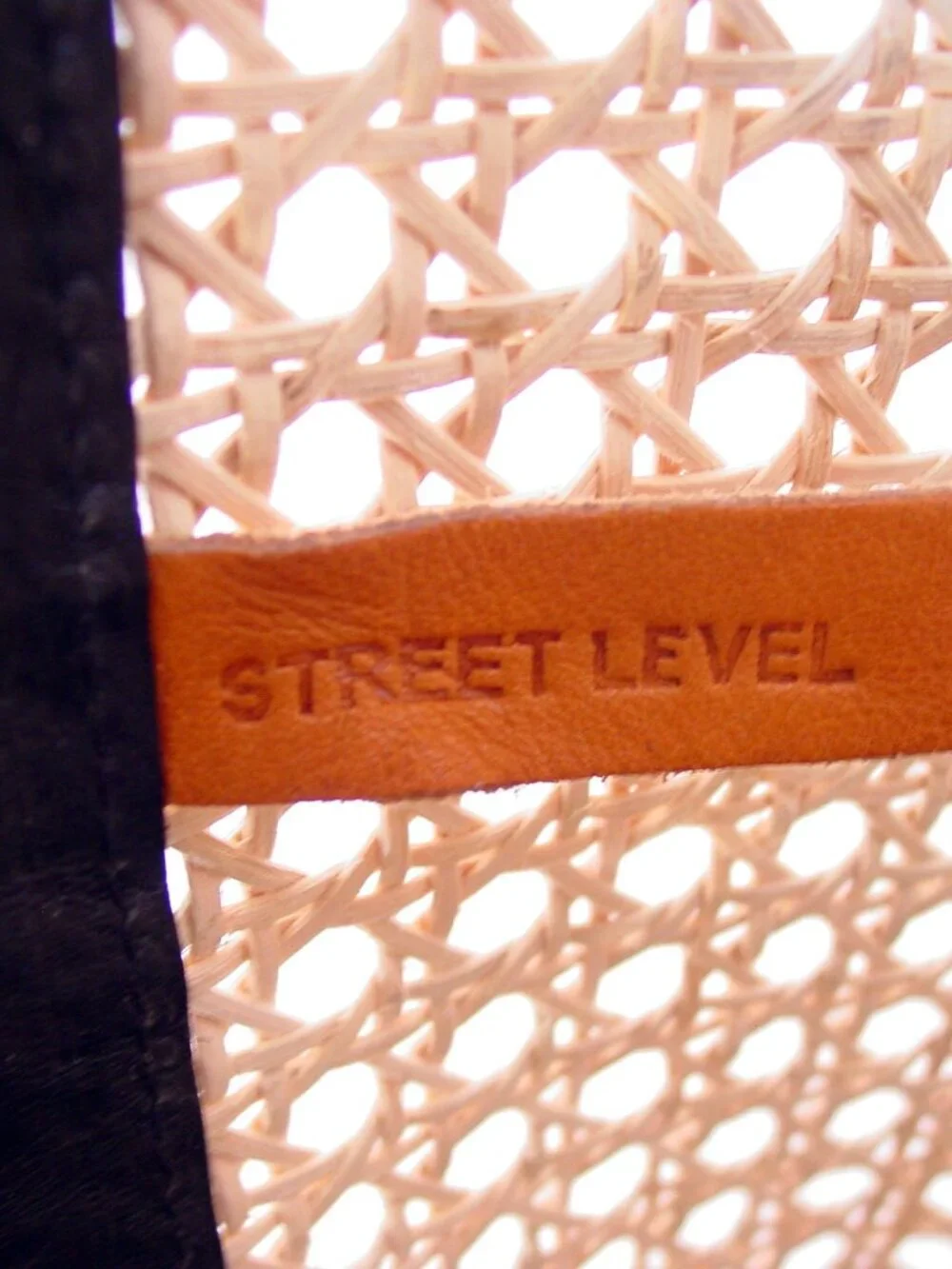 ANTHROPOLOGIE Street Level Rattan + Leather Tote/Crossbody Bag Beach Resort - Picture 7 of 8